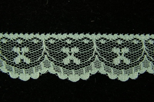 1 inch Flat Lace, celadon green (50 yards) MADE IN USA