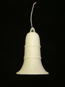 White Mica Bell with hanger, 5.5 inch (lot of 24)