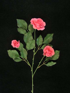 Rose & Rosebud, light burgundy (lot of 12)