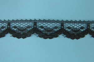 .625 inch Flat Lace, black (100 yards)