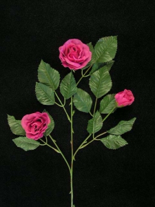 Rose & Rosebud, fuchsia (lot of 12)