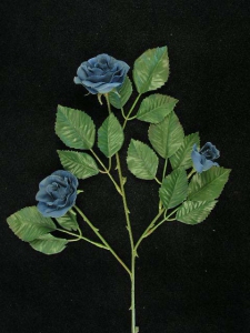 Rose & Rosebud, blue-gray (lot of 12)
