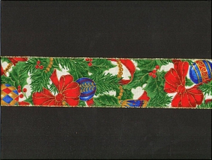 Wired Christmas Ribbon, 2.5 inch (3 yards) SALE ITEM 15732