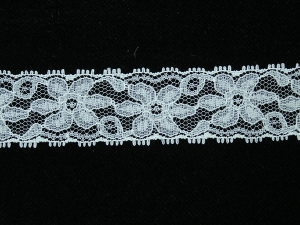 1.375 Inch Flat Double Edge Galloon Lace, Ivory (50 yards) MADE IN USA