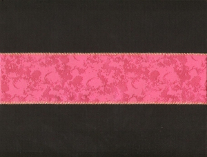 2.75 inch Wired Everyday Ribbon with Gold Edges, Pink (3 yards)