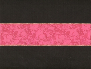 2.75 inch Wired Everyday Ribbon with Gold Edges, Pink (3 yards)
