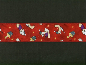2.5 inch Wired Everyday Ribbon, red bookworm (3 yards)