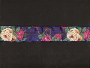 2 inch Wired Everyday Ribbon, purple floral (5 yards) SALE ITEM