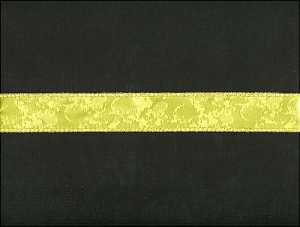 1.5 inch Wired Everyday Ribbon with Gold Edges, yellow (10 yards)