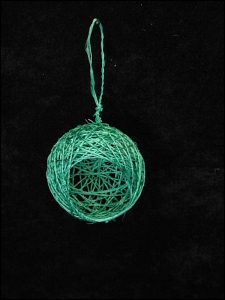 Birdnest Ball, 3 inch, green (lot of 12)