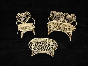 Abaca Chair and Settee, 3-piece set (lot of 6 sets) SALE ITEM