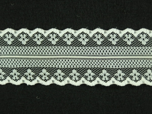 1.875 Inch Flat Galloon Lace, Ivory (50 Yards) MADE IN USA