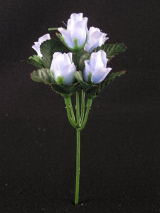 Satin Rosebud Pick, Light Blue (lot of 72)