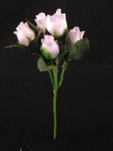 Satin Rosebud Pick, ivory (lot of 72)