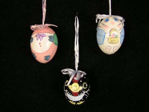 Hollow Animal Easter Eggs, set of 3 (lot of 12 sets) SALE ITEM