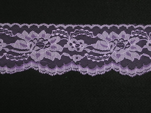3 Inch Flat Lace, Lavender (325 YARDS - FULL SPOOL) MADE IN USA