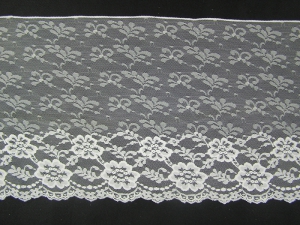 12 Inch Flat Lace, Ivory (10 yards) MADE IN USA