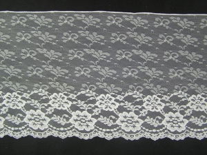 12 Inch Flat Lace, Ivory (10 yards) MADE IN USA