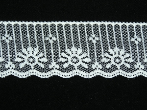 1.875 Inch Flat Lace, Ivory (50 Yards) MADE IN USA