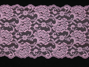 7 Inch Flat Double Edge Galloon Lace, Deep Rose (124 YARDS - FULL SPOOL) MADE IN USA