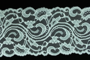 5.25 Inch Flat Double Scalloped Edge Galloon Lace, Ivory (99 YARDS - FULL SPOOL) MADE IN USA