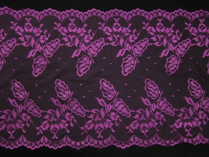11.625 Inch Flat Double Scallop Edge Galloon Lace, Wine (157 YARD - FULL SPOOL) MADE IN USA