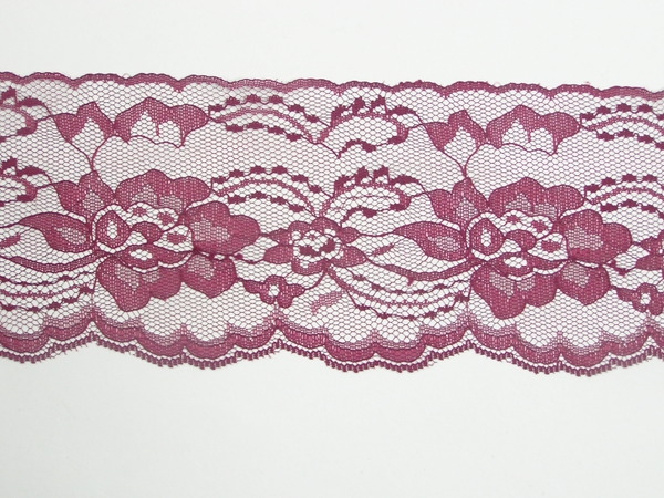 4 Inch Flat Lace Wine Lace Trim