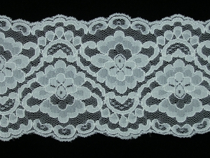 5.125 Inch Flat Double Edge Galloon Lace, Ivory (25 Yards) MADE IN USA