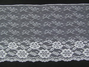 12 Inch Flat Lace, White (202 YARDS - FULL SPOOL) MADE IN USA