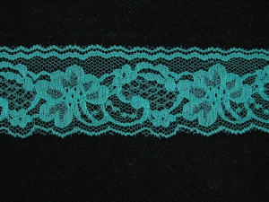 2 inch Flat Lace, Teal Green (50 Yards) 9665 Teal Green 50, MADE IN CHINA