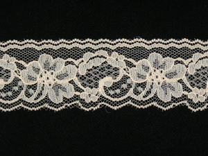 2 inch Flat Lace, Cream Puff (50 yards) 9665 Cream Puff 50, MADE IN CHINA