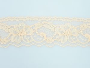 2 inch Flat Lace, Cream Puff (50 yards) 9665 Cream Puff 50, MADE IN CHINA