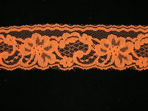 2 inch Flat Lace, Orange Popsicle (520 YARDS FULL SPOOL) 9665 Orange Popsicle 52, MADE IN CHINA0