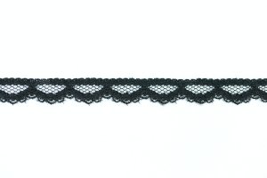 .25 Inch Flat Lace, Black (100 yards) MADE IN USA