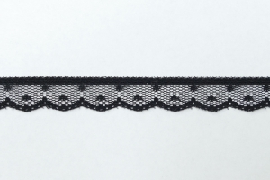 .375 Inch Flat Lace, Black (100 yards) MADE IN USA