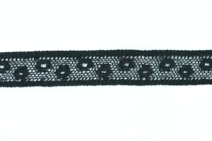 .625 Inch Flat Lace, Black (100 yards) MADE IN USA