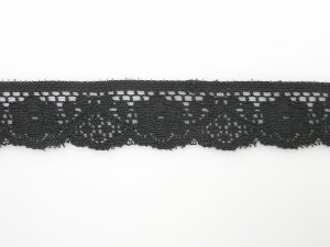 1 inch Flat Lace, black (50 yards) MADE IN USA