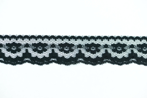 1 inch Flat Lace, black (50 yards) MADE IN USA