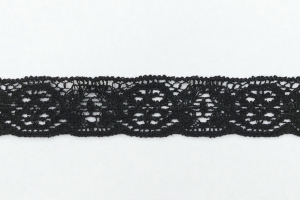 1 Inch Flat Lace, Black (50 yards) MADE IN USA