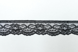 1 Inch Flat Lace, Black (50 yards) MADE IN USA