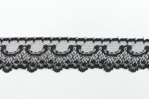 1.25 Inch Flat Lace, Black (50 yards) MADE IN USA