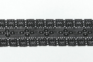 1.25 Inch Flat Lace, Black (50 yards) MADE IN USA