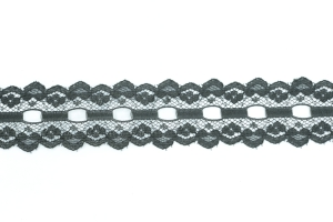 1.25 Inch Flat Lace, Black (50 yards) MADE IN USA