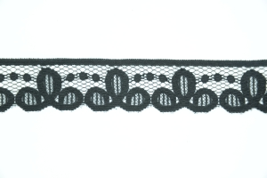 1.5 Inch Flat Lace, Black (50 yards) MADE IN USA