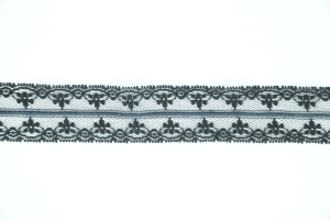 1.5 Inch Flat Lace, Black (50 yards) MADE IN USA