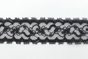 1.5 Inch Flat Lace, Black (50 yards) MADE IN USA