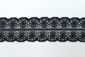 1.5 Inch Flat Lace, Black (50 yards) MADE IN USA