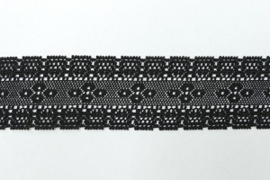 1.5 Inch Flat Lace, Black (50 yards) MADE IN USA