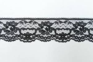 1.5 Inch Flat Lace, Black (50 yards) MADE IN USA
