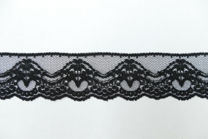 1.5 Inch Flat Lace, Black (50 yards) MADE IN USA
